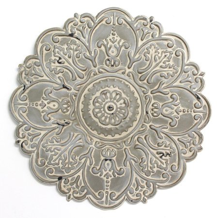 KD ESTANTERIA Small Grey Medallion Wall Decor KD2627098